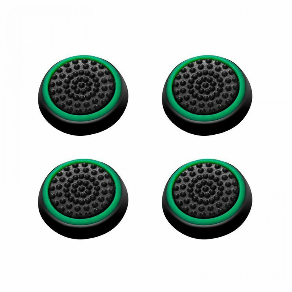 Stick Silicon Black/Green / накладки черно/зелёные [PS4]