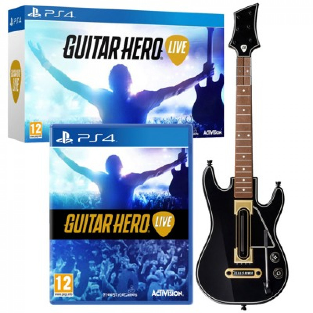 Беспроводная гитара (2шт) Guitar Hero + Игра для PS4 Guitar Hero Live